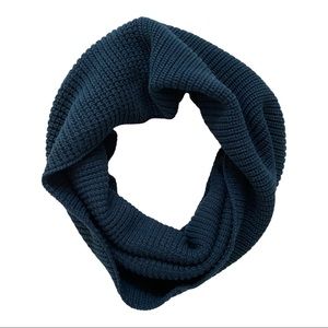 Navy Knit Cowl Scarf